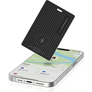 MSEBENT Apple MFi Certified Wallet Tracker Card w/ Wireless Charging $6.50