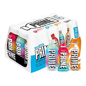 15-pk 12-oz PRIME HYDRATION Sports Drinks (variety pack) $9.50 w/ S&S