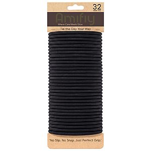 32-Ct 4mm Amifiy No Damage Hair Ties (Black) $2