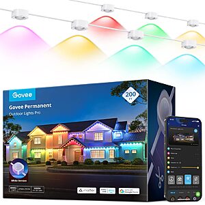 Prime Members: 200' Govee Permanent Outdoor IP67 Lights Pro w/ 120 RGBIC LED Lights $460 + Free Shipping