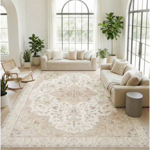 CHITOOMA 8'x10' Machine Washable Boho Area Rugs w/ Non-Slip Backing $50 + Free Shipping