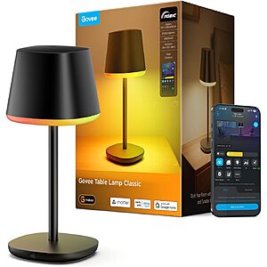 Govee Smart Cordless Table Lamp $56 + FS