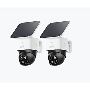 2-Pack eufy SoloCam S340 3K, 360° Pan/Tilt Solar Cameras $220 + Free Shipping