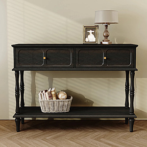 HLR 47" Mid Century Console Entryway Table w/ Storage Shelf (4 Colors) from $116 + Free S&H