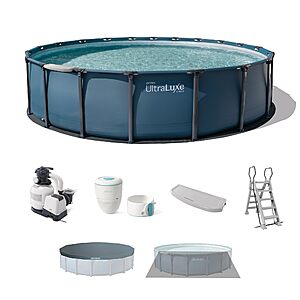 INTEX UltraLuxe 20ft x 52in Above Ground Pool w/ Sand Pump & Saltwater System $1724.99 + Free Shipping