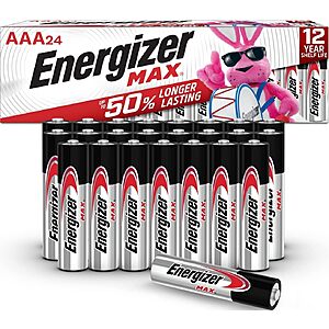 Select Accounts: 24-Ct Energizer MAX AAA Batteries $7.10 w/ S&S