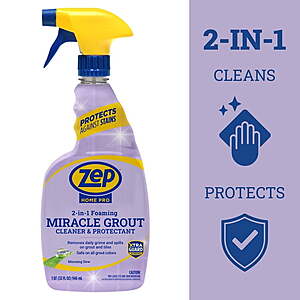 32-Oz Zep Home Pro Foaming Miracle Grout Cleaner and Protectant $5.50 + $1.50 Walmart Cash
