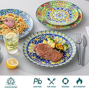 6-Count of 10.5" vancasso Dinner Plates Set (Bohemian Style) $26.50 + Free S/H