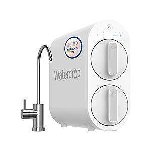 Waterdrop G2 7 Stage 400 GPD Reverse Osmosis Water Filter System $187.06 & More + Free S&H