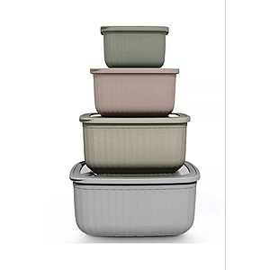 Art & Cook 8-Pc. Rectangle Bowl Set with Lids