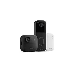 [Prime] $34.99: Blink Outdoor 2K+ Video Doorbell Two Camera Kit Sync Module Core Included 2-Year Battery Life Smart Detection Black at Amazon