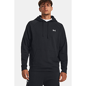 UA Rival Fleece Men's Hoodie (Black / White) - $20.48