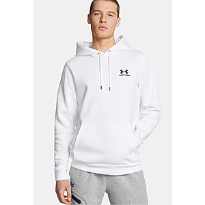 UA Icon Fleece Men's Hoodie (White / Black) - $20.98
