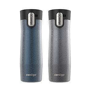 [Prime] $29.99 | 2-Pack 20 oz Contigo AUTOSEAL West Loop Vacuum Insulated Stainless Steel Leak Proof Travel Mug at Amazon