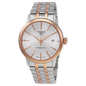 Tissot 42mm Classic Dream Swissmatic Silver Dial Men's Watch $225 + Free S&H