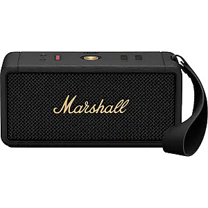 Marshall - Middleton Portable Bluetooth Speaker with Rugged Waterproof / Dust-proof Wireless Design - Black/Brass $149.99