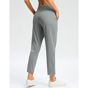 G Gradual Pants for Women High Waisted Golf Pants 2 Deep Pockets 7/8 Ankle Sweatpants for Athletic Travel Casual Lounge Work, Bright Grey, XX-Large $14.99