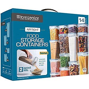 $19.95* | 14-Piece Storeganize Airtight Clear Food Storage Canister Container Set w/ Lids at Amazon