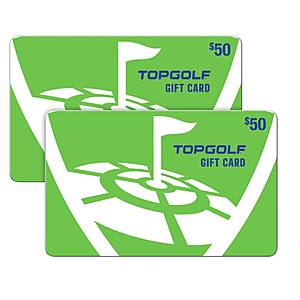 Thru 6/21 Only -  Costco Members - Topgolf - Two $50 eGift Cards - $69.99 (digital delivery)