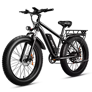 AMYET EB26 26" Peak 1500W 48V 15AH Fat Tire Electric Mountain Bike (Black) $489.39 + Free Shipping