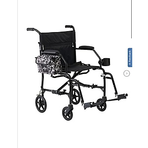 Freedom 3 Transport Wheelchair by Medline $124.99 Black or White Free Shipping Costco.com