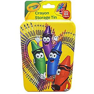 Crayola 64-Crayon Tin Storage Box w/ Hinge (Empty) (187937-12) $3.49 + Free Shipping w/ Prime or on $35+