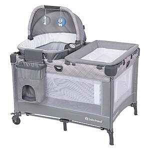 Baby Trend Nursery Den Playard with Dome Napper, Changing Table & Diaper Stacker in Madrid Plaid - $75