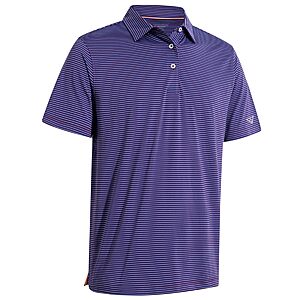 [Prime] MAELREG Men's Moisture Wicking Dry Fit Short Sleeve Performance Sport Stripe Golf Polo Shirts (Plum Blue or Lilac) $9.97 + Free Shipping