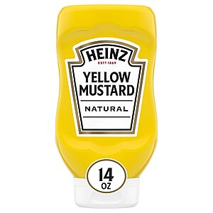 14-Oz Heinz Yellow Mustard $1.42 w/ S&S + Free Shipping w/ Prime or on orders over $35