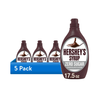 Hershey’s Zero Sugar Chocolate Syrup 17.5oz (5-Pack)