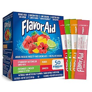 Flavor Aid Aguas Frescas Singles To Go Variety Pack (50 ct)