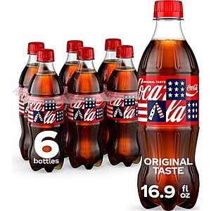Coca-Cola Classic 16.9oz Bottles, 6-Pack (8 Packs, 48 Bottles)