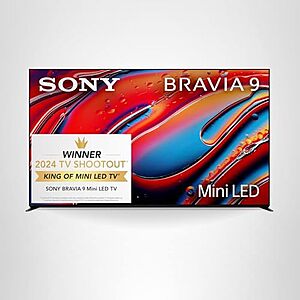 $2498 | 75″ Sony Mini LED QLED 4K Ultra HD TV BRAVIA 9 Smart Google TV (K-75XR90) + 10% Back w/ Prime Visa Card at Amazon