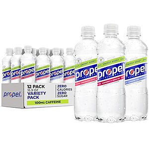 Propel Energy Boost Zero Calorie Water 16.9oz (12-Pack Variety)