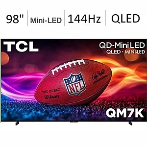 TCL 98" QM7K 4K Mini-LED QLED 144Hz Smart TV (2025)
