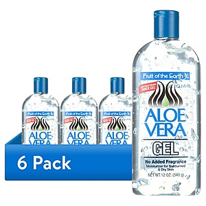 Fruit of the Earth Aloe Vera Gel 12oz (6-Pack)