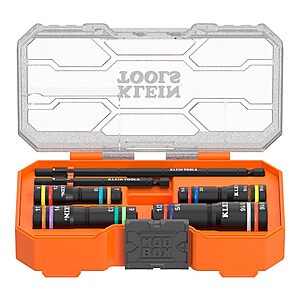 Klein Tools KNECT Quad Socket, 16 Sizes in 4 Sockets, 4-in-1 Color Coded SAE and Metric Impact Rated $49.98 + Free Shipping