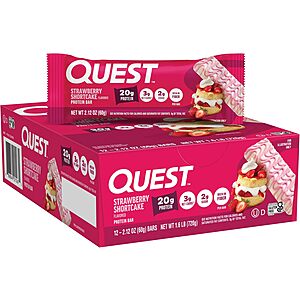 12-Count Quest Nutrition Protein Bars (Strawberry Shortcake) $18.60 + Free Shipping w/ Prime or on $35+