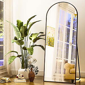 64" x 21" Beautypeak Arched Full Length Mirror (Gold, Black) $39.99 + Free Shipping