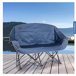 Mac Sports Double Camping Chair with Mesh Pockets
