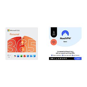 Microsoft 365 Personal 1-Year + NordVPN 1-Year (Digital)
