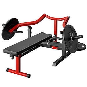 $164: Syedee Chest Press Machine – 1250LB Capacity, Independent Converging Arms, Adjustable Flat/Incline Bench for Home Gym at Walmart.com