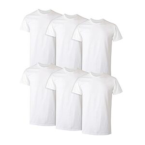 6-Count Hanes Men's Cotton T-Shirts (Crew, White) $14 w/ S&S + Free Shipping w/ Prime or on $35+