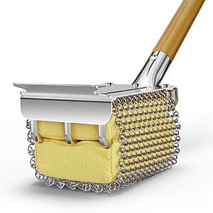 18" House Again Bristle-Free Grill Brush w/ Scraper (Wooden Handle) $14.72, More + Free Shipping w/ Prime or on $35+