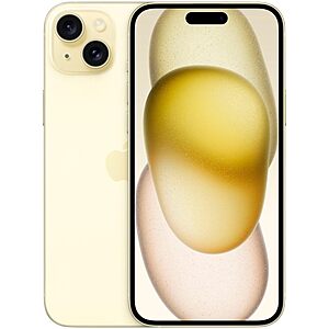 Renewed Apple iPhone 15 Plus, 512GB, Yellow - Unlocked $527.99