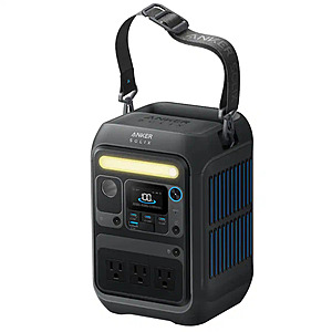 Anker - SOLIX C300X Portable Power Station 288Wh(90,000mAh)/Peak 600W Backup Battery Generator for Camping,Travel&Emergencies (288 Wh Capacity) $220 + Free Shipping
