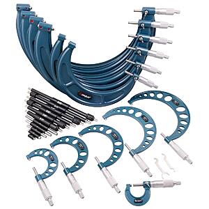Dasqua 4112-0203 0-12" 12 Piece Half Round Outside Micrometer Set $501.29