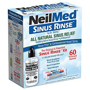 NeilMed Nasal Sinus Rinse Kit with 60 count packets (for sinus congestion, colds and allergies) $9.03 with S&S
