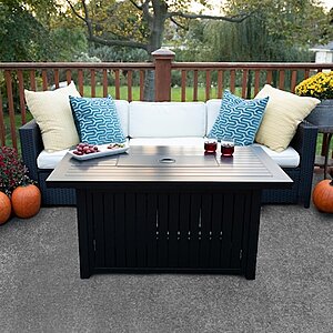 48"  allen + roth 40,000-BTU Rectangular Liquid Propane Fire Pit Table (Black) $299.00 + Free Shipping