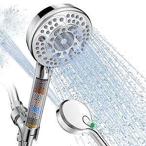 SunCleanse Filtered Handheld Shower Head w/ 9-Spray Settings $13.49 + Free Shipping w/ Prime or on $35+